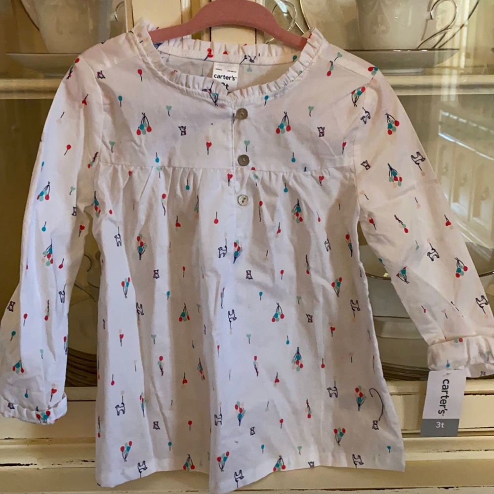Carters girls white blouse